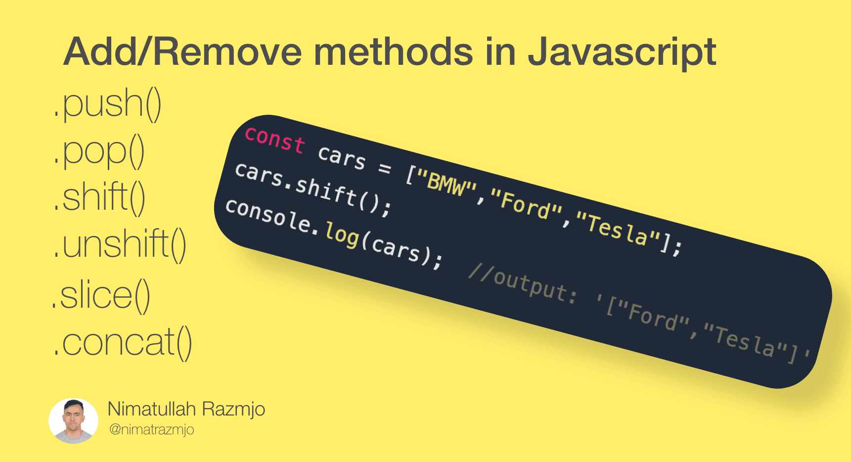 Add/Remove item to/from Array  in Javascript